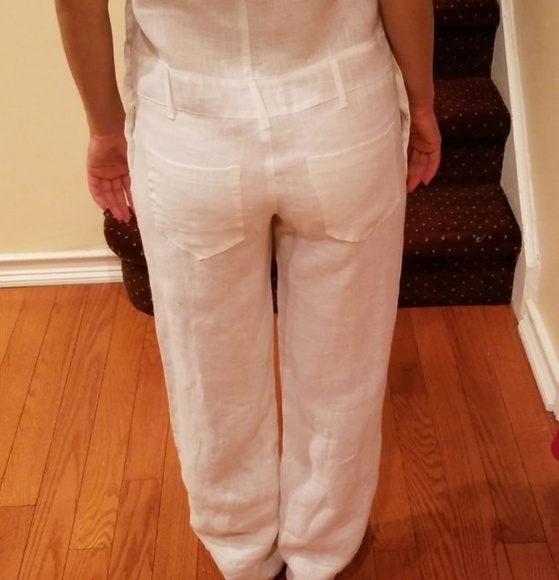 Light White Linen Jumpsuit - Picture 8 of 8
